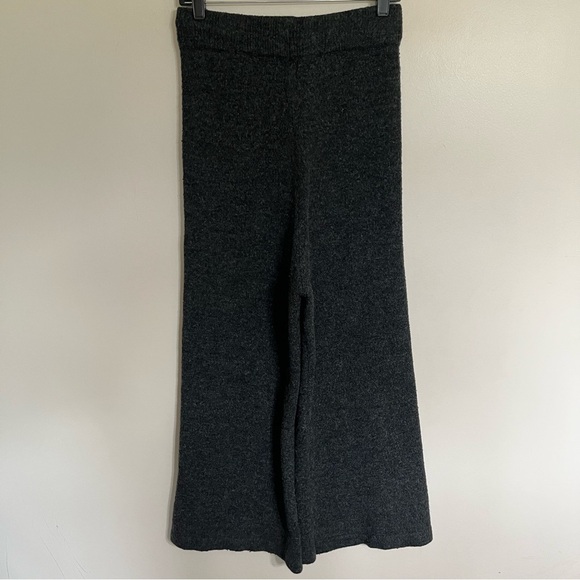 World Market Charcoal Recycled Yarn Knit Lounge Pants Size Small / Med Wide Leg - Picture 13 of 13